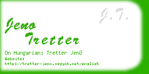 jeno tretter business card